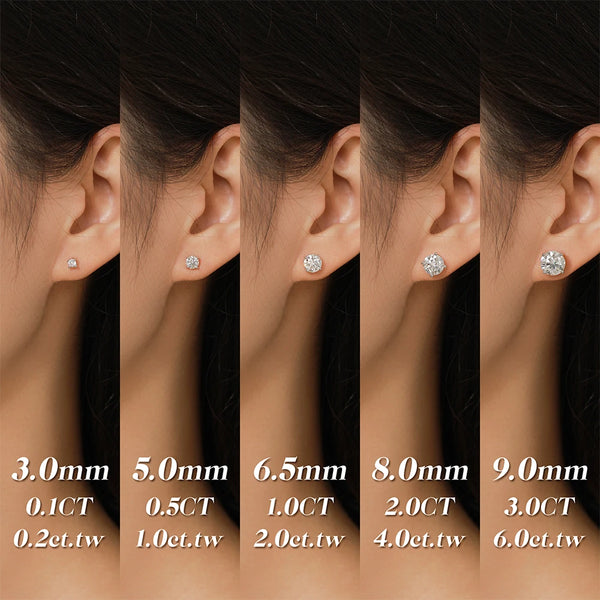 Sparkling Moissanite Stud Earrings