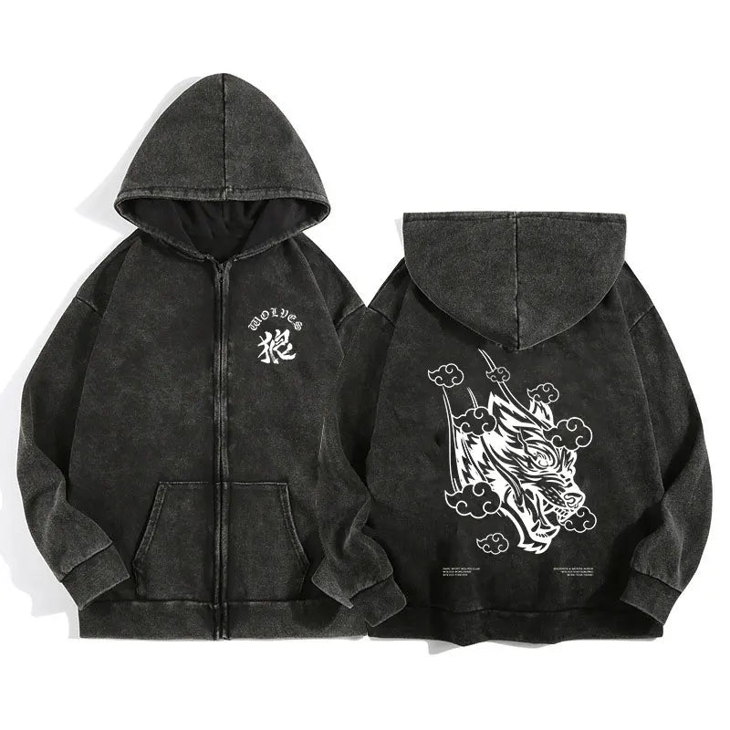 Chic Gothic Zip-Up Hoodie