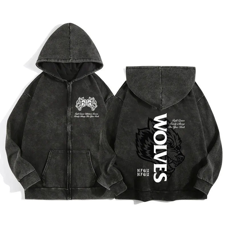 Chic Gothic Zip-Up Hoodie