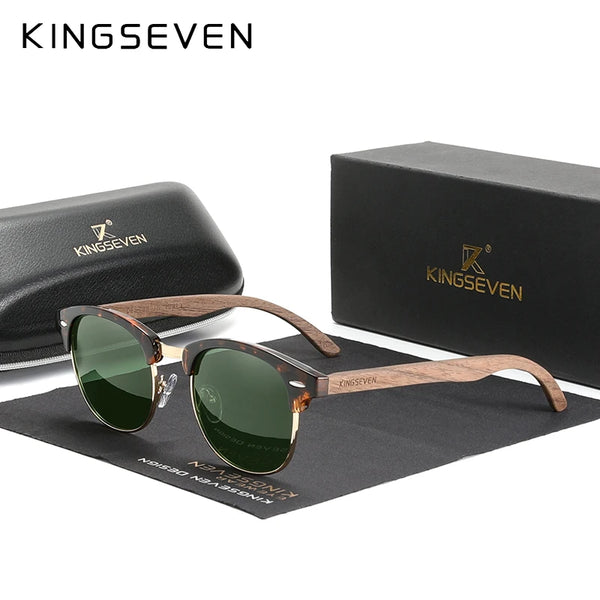 Stylish Walnut Wood Sunglasses