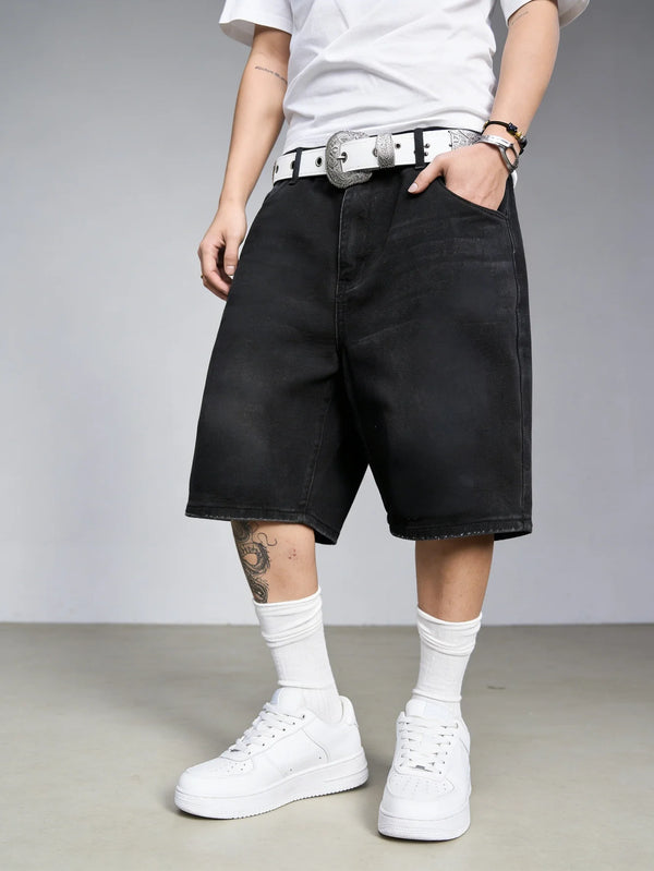 Everyday Black Denim Jorts
