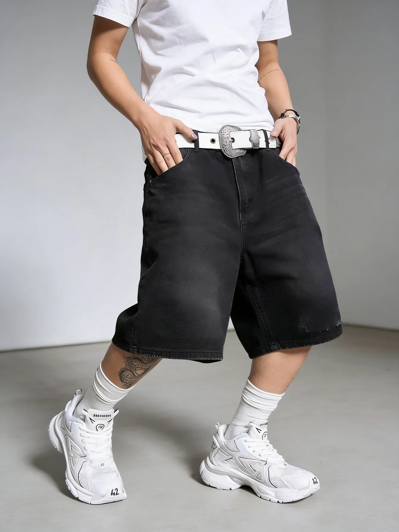 Everyday Black Denim Jorts