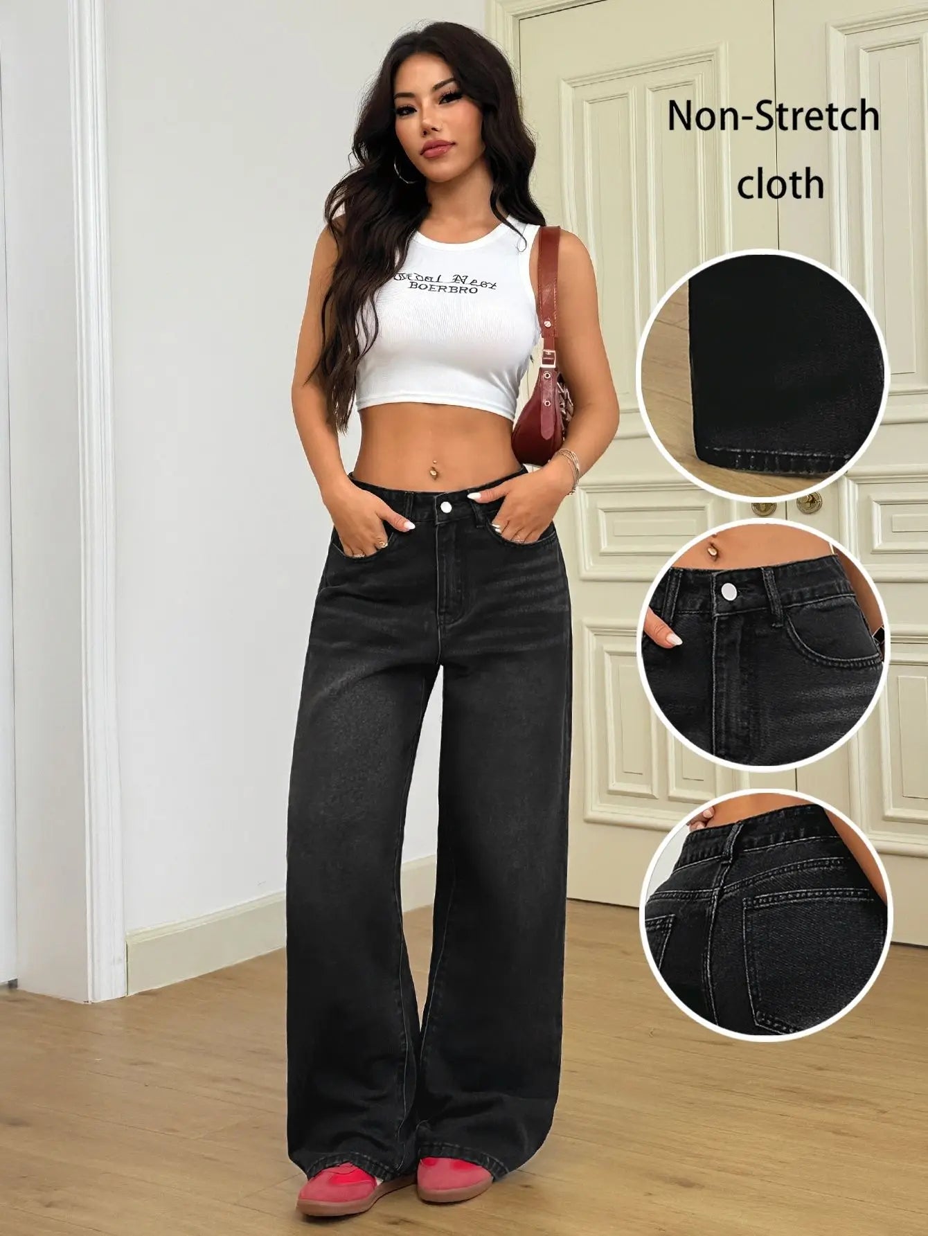 Vintage Style High Waist Jeans