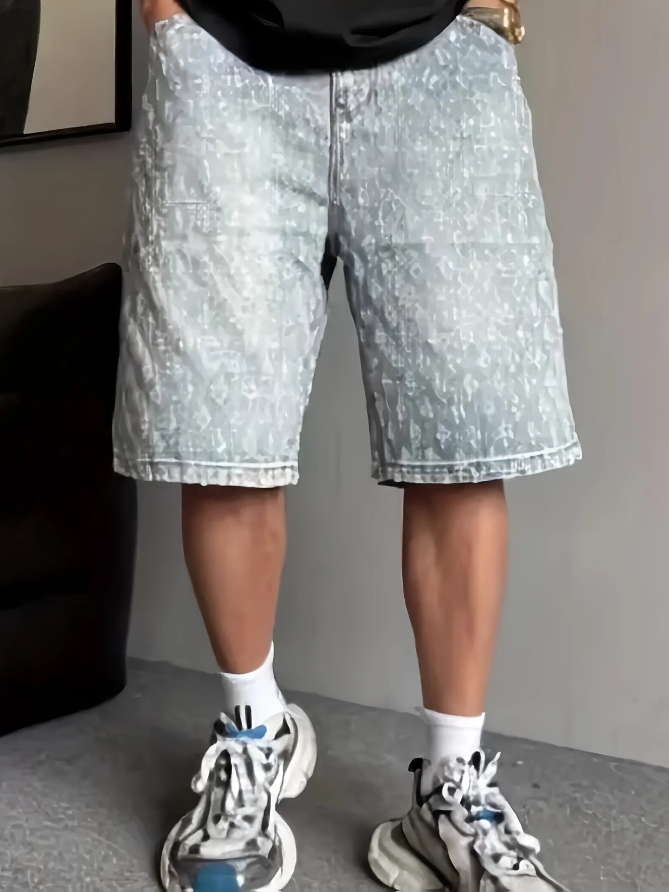 Men's Retro Denim Shorts