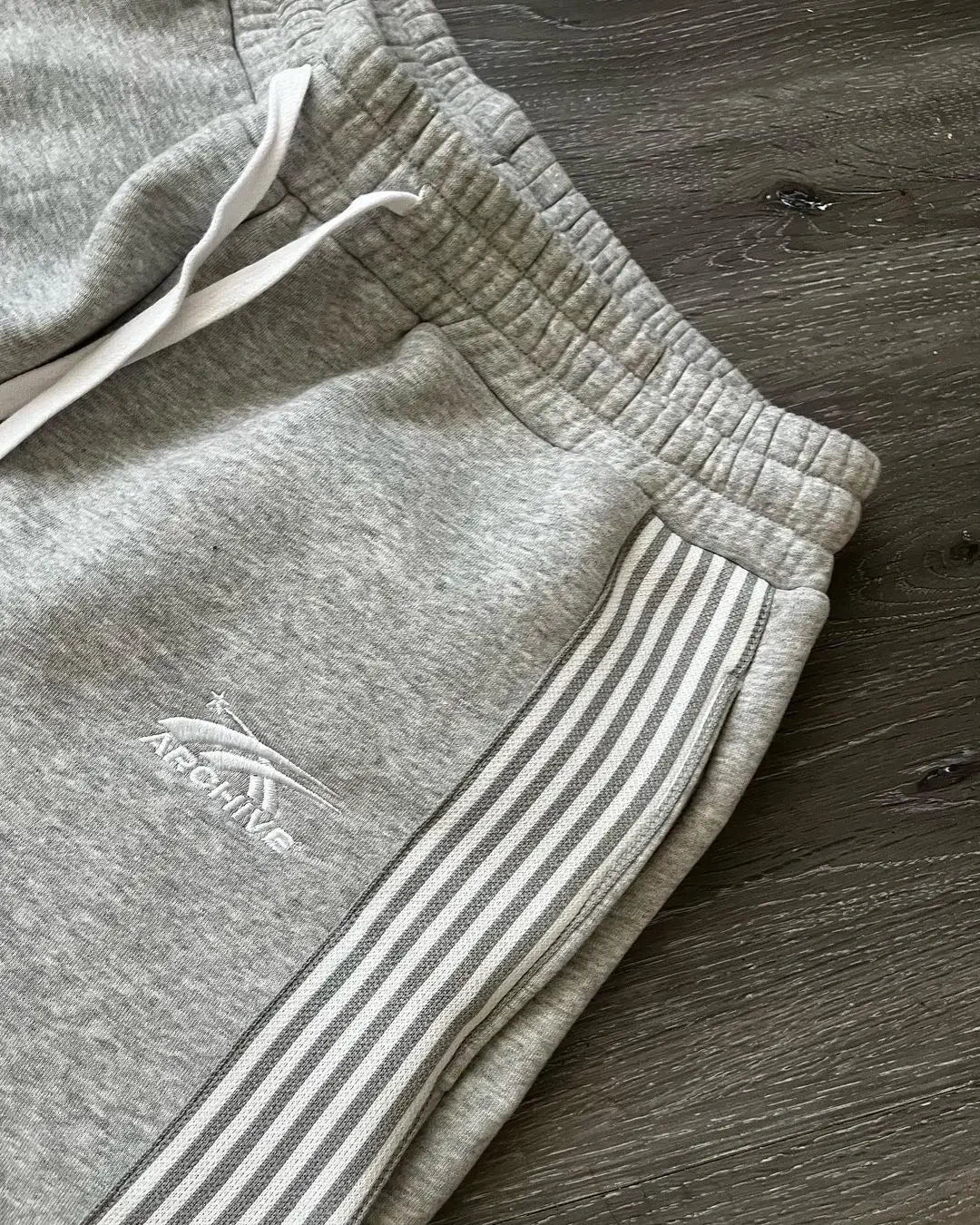 Embroidered Gray Jogger Pants